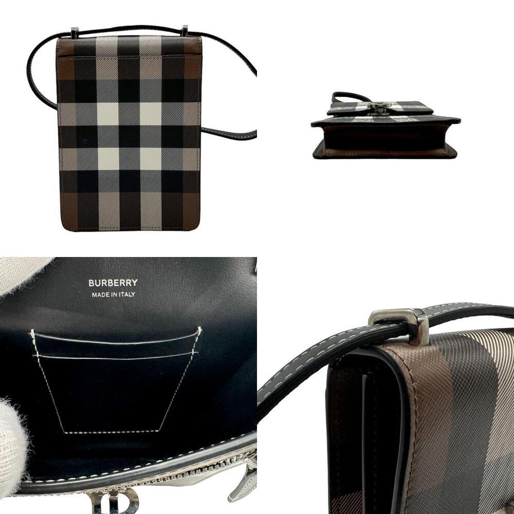 Burberry Silver Brown Robin Black Shoulder Leather White Bag - Picture 3 of 4